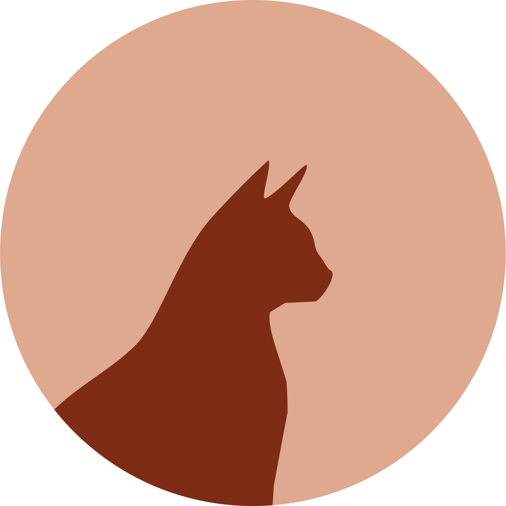 Icône représentant la silhouette d'un chat, pour représenter l'ostéopathie équine pratiquée par Claire Fresneau-Fontalirant, à Saumur
