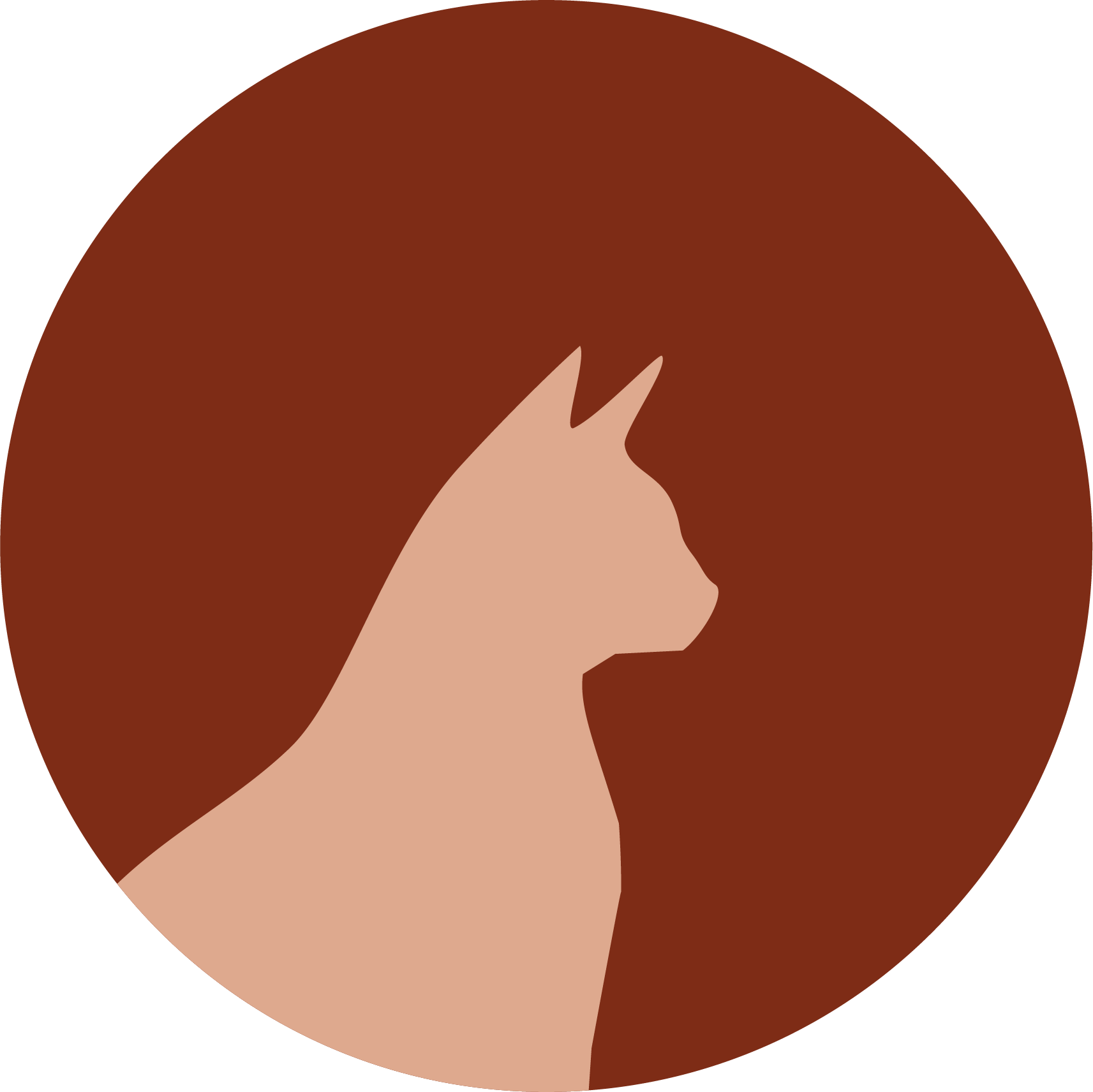 Icône représentant la silhouette d'un chat, pour représenter l'ostéopathie équine pratiquée par Claire Fresneau-Fontalirant, à Saumur